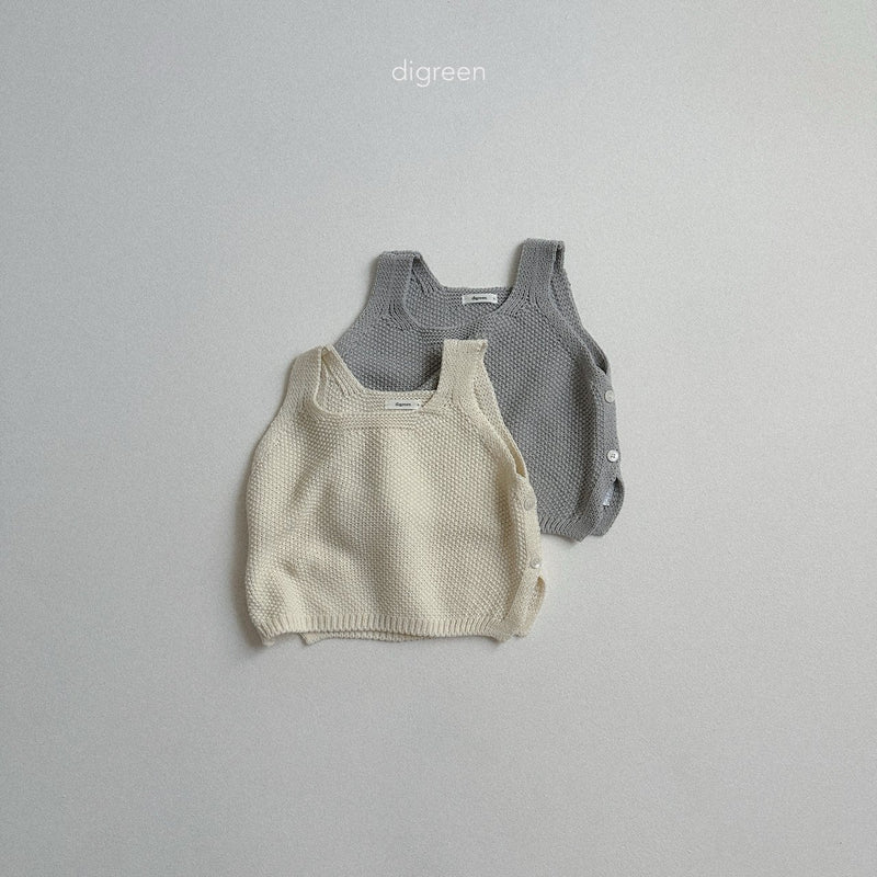 digreen / button vest【for kids】
