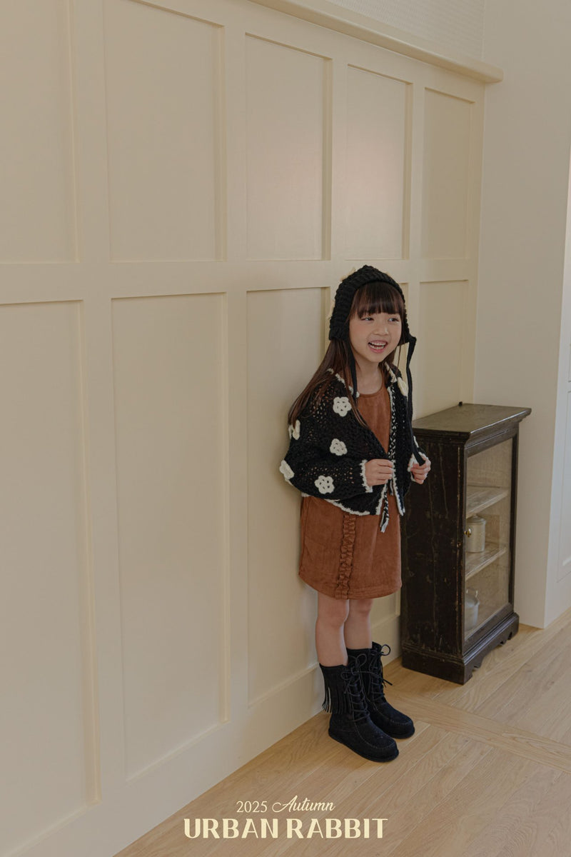 urban rabbit / suède frill one-piece【for kids & Jr.】