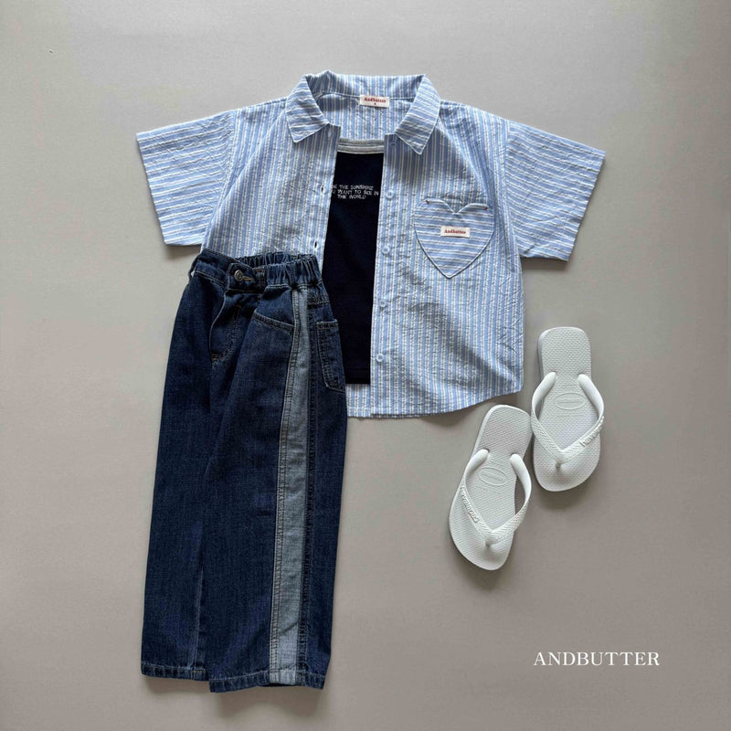 and butter / love point shirt【for kids & jr.】