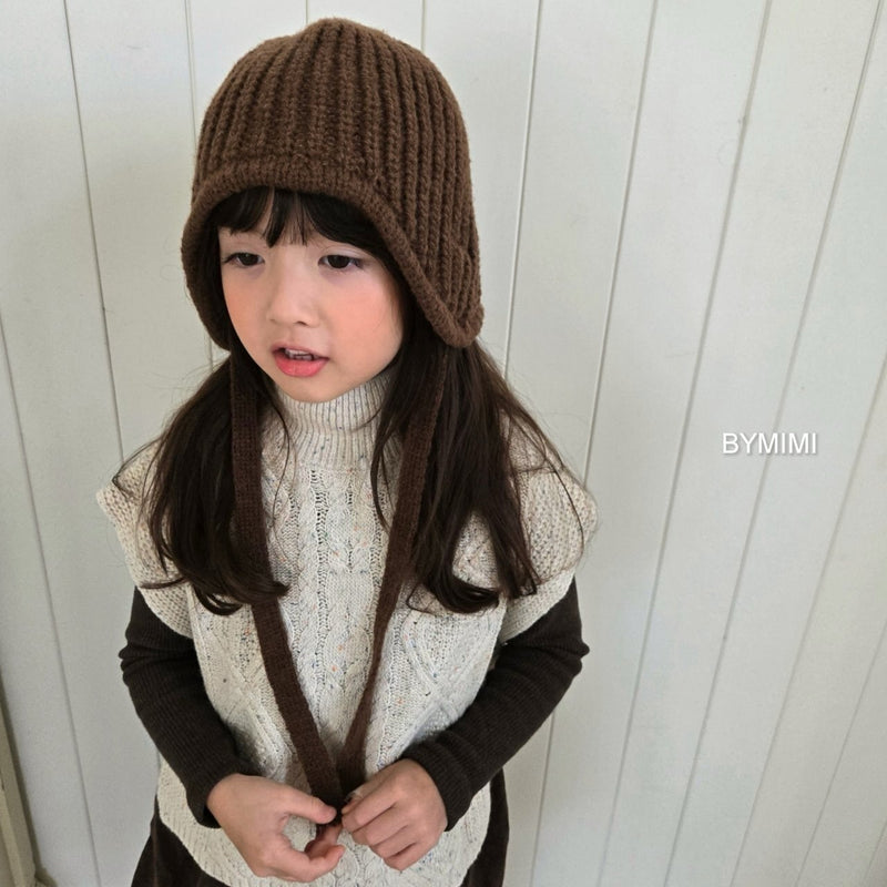 by mimi  / loose knit vest【for kids , jr】