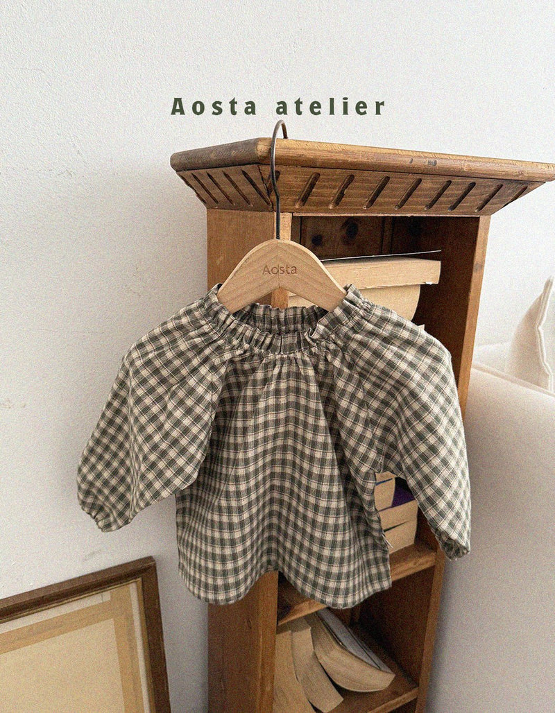 aosta / le check blouse