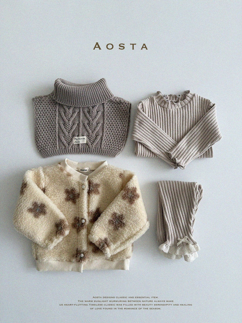 aosta / camellia fur cardigan