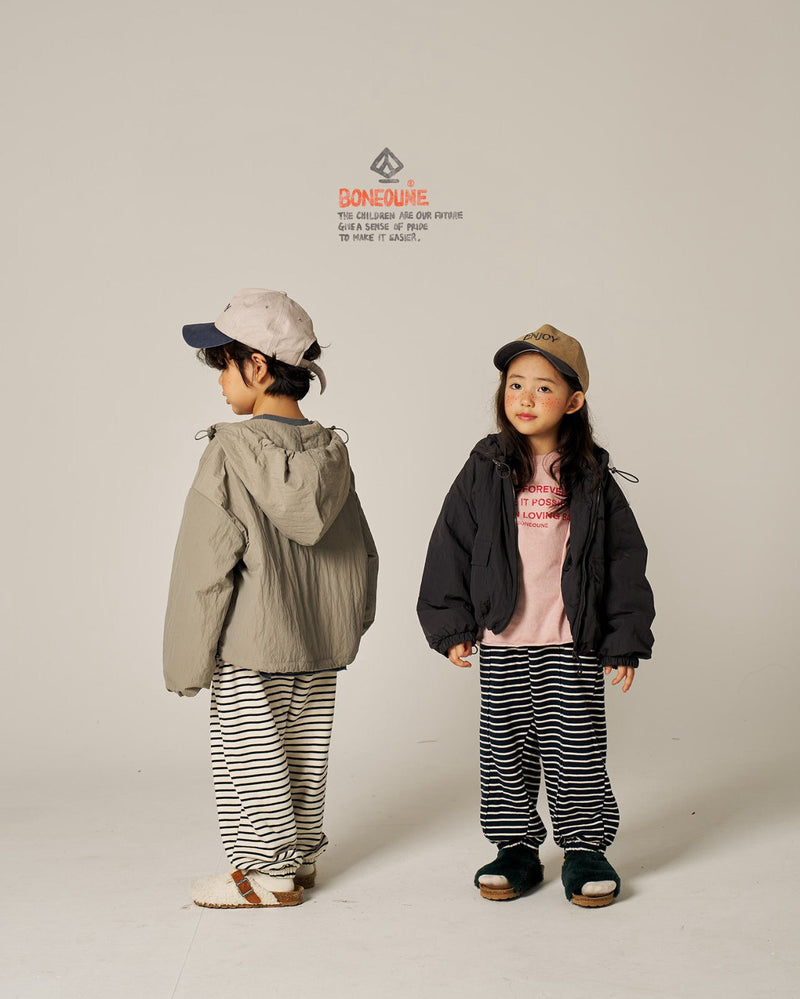 boneoune / wide crop pig tee【for kids, Jr. 】