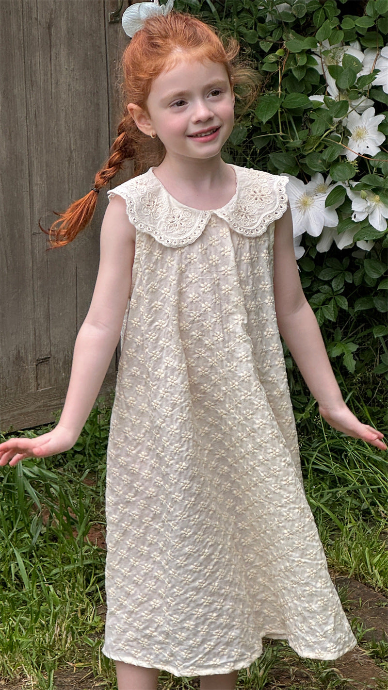 cheng le  /lace neck one-piece【for kids , jr】