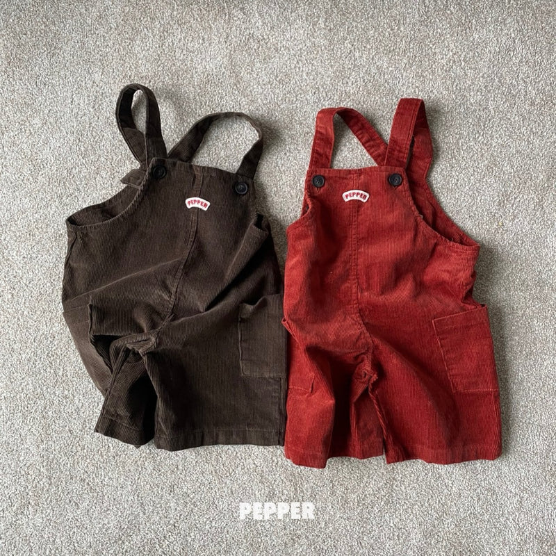 pepper / pepper corduroy overall