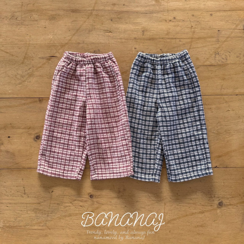 bananaj / cozy check pants【for kids & jr.】