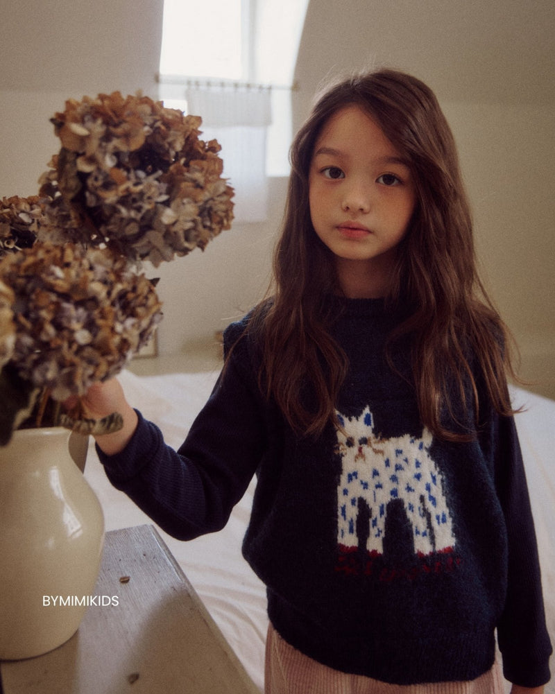 by mimi  / cat knit vest【for kids,Jr. 】