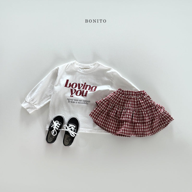 bonito / check tiared skirt【for kids&Jr.】
