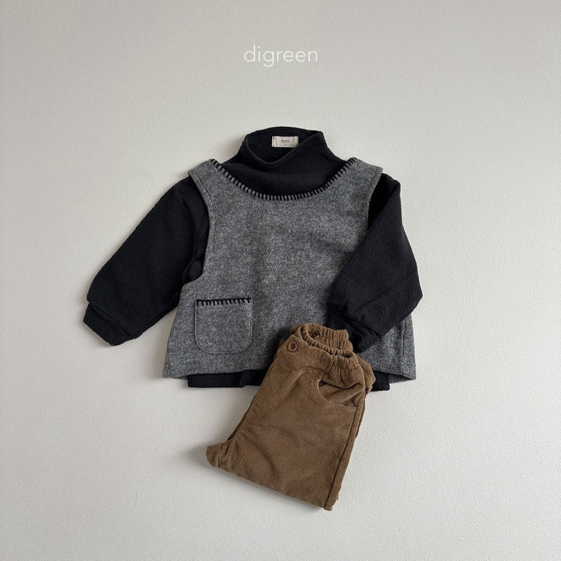 digreen / loose half neck tee