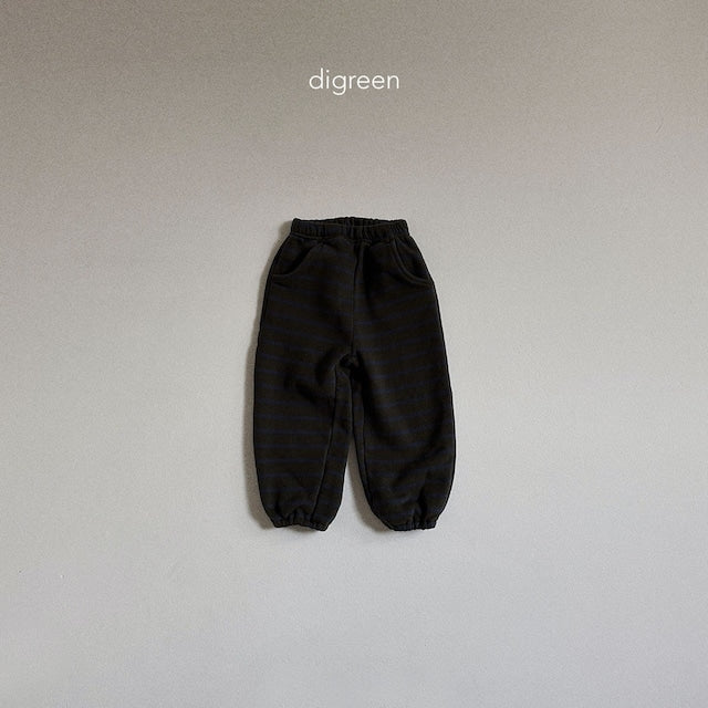 digreen / warm stripe pants