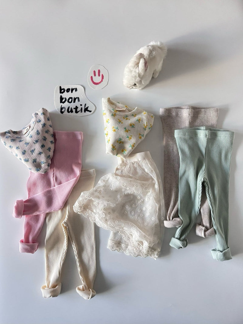 bonbon butik / rib leggings【for kids & jr.】