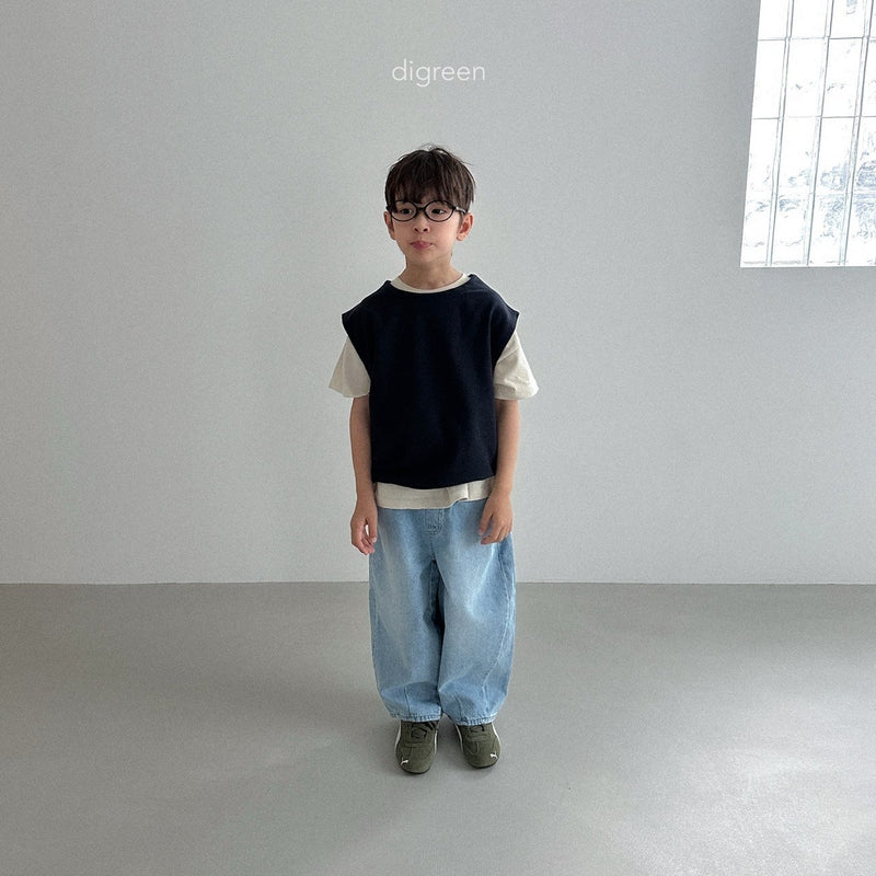 digreen / volume denim pants【for kids】
