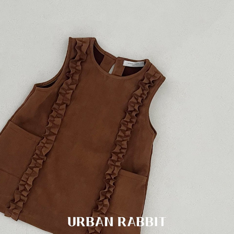 urban rabbit / suède frill one-piece【for kids & Jr.】