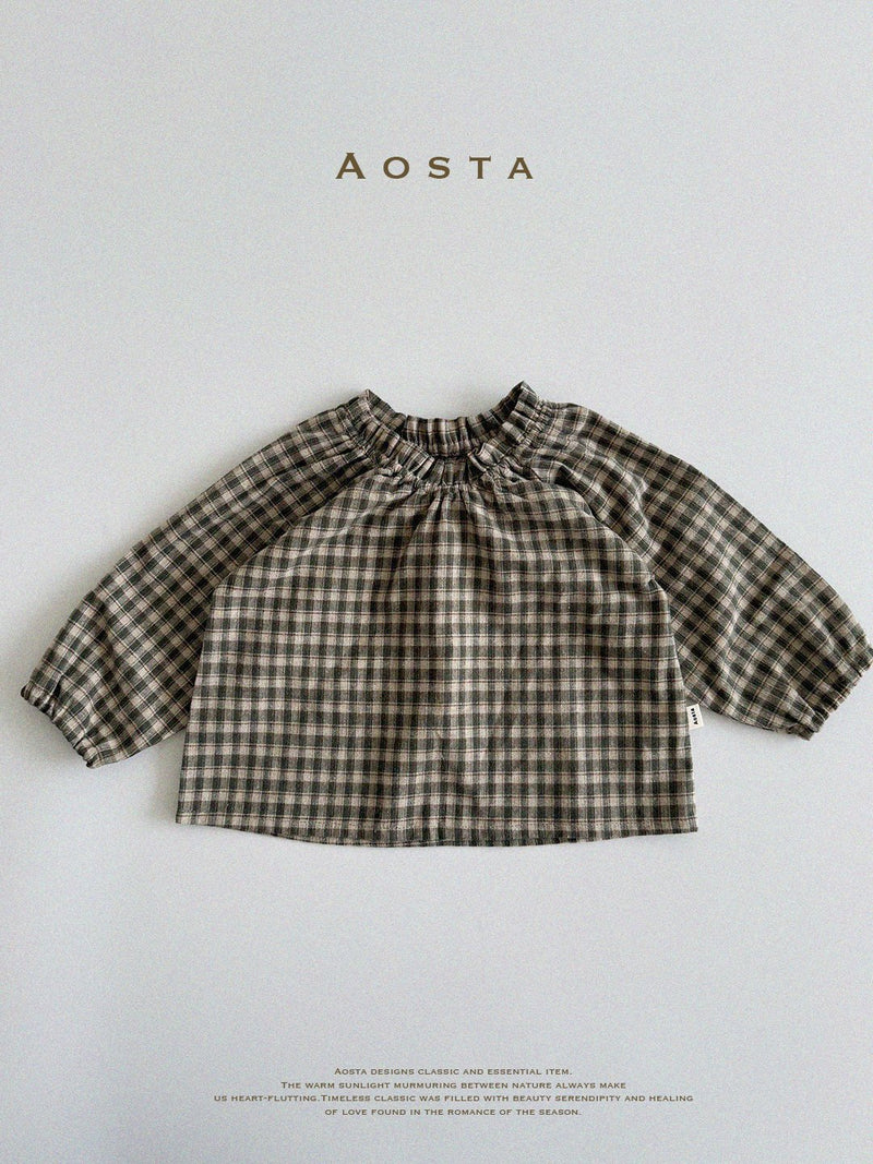 aosta / le check blouse