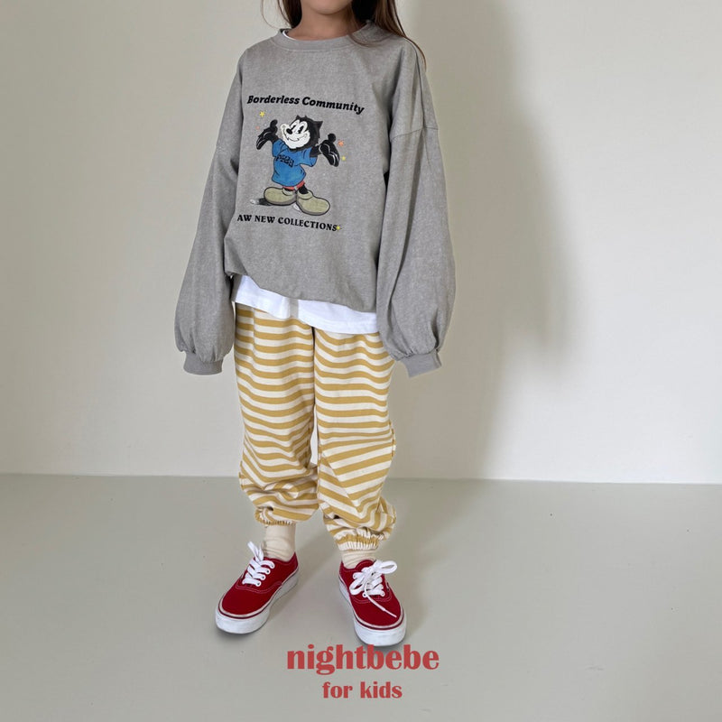 nightbebe / butter stripe jogger pants