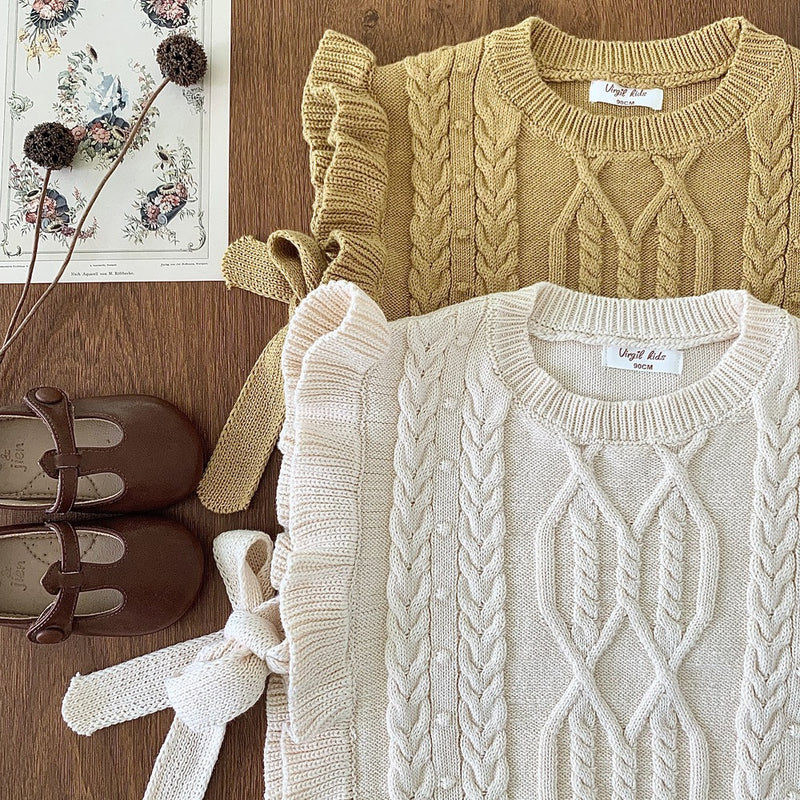 cable knit vest【for kids, jr. 】