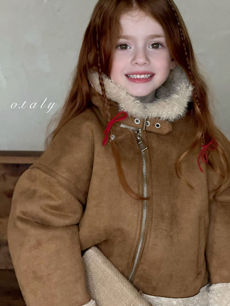 otaly / stand neck mouton coat【for kids , jr】