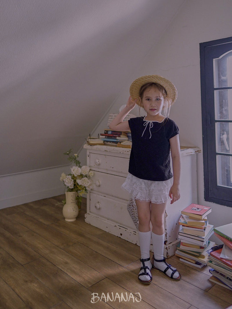 bananaj / ribbon square tee【for kids & jr.】