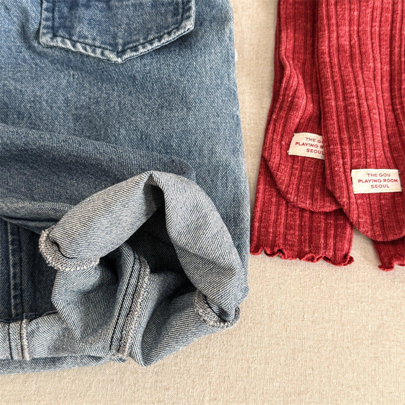 denim cocoon pants【for kids 】