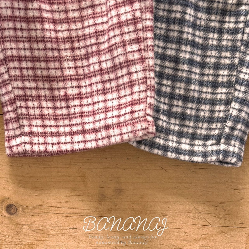 bananaj / cozy check pants【for kids & jr.】