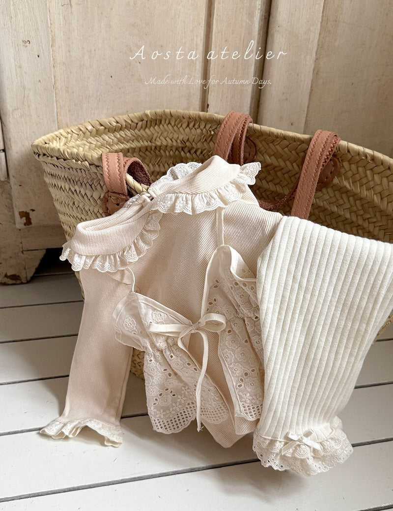aosta /  lace ribbon vest【for baby&kids】