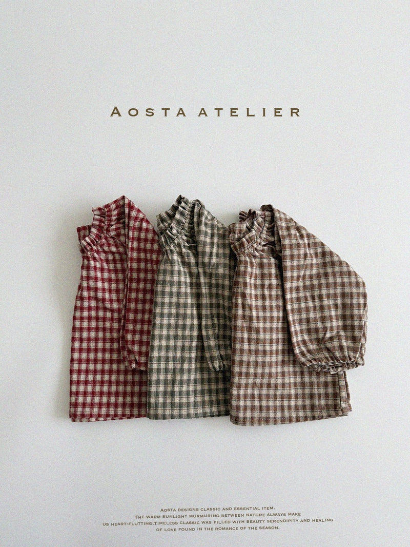 aosta / le check blouse