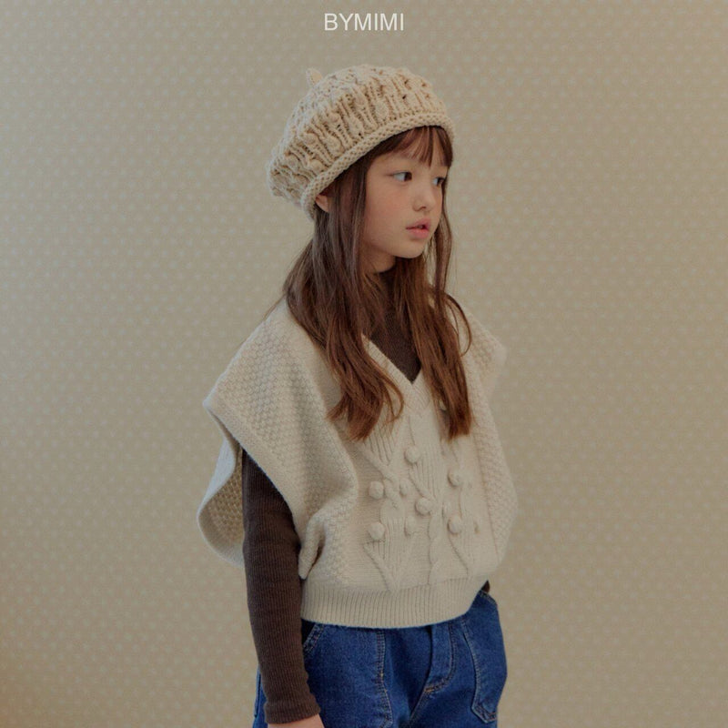 by mimi  / mizzu knit vest【for kids , jr】