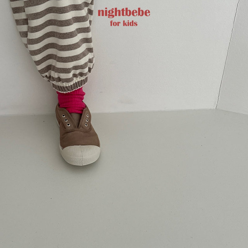 nightbebe / butter stripe jogger pants