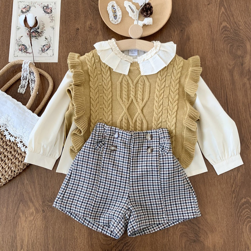 cable knit vest【for kids, jr. 】