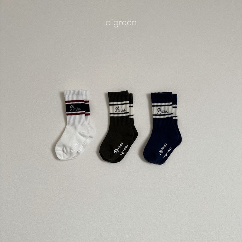 digreen / paris socks (3set)【for kids】