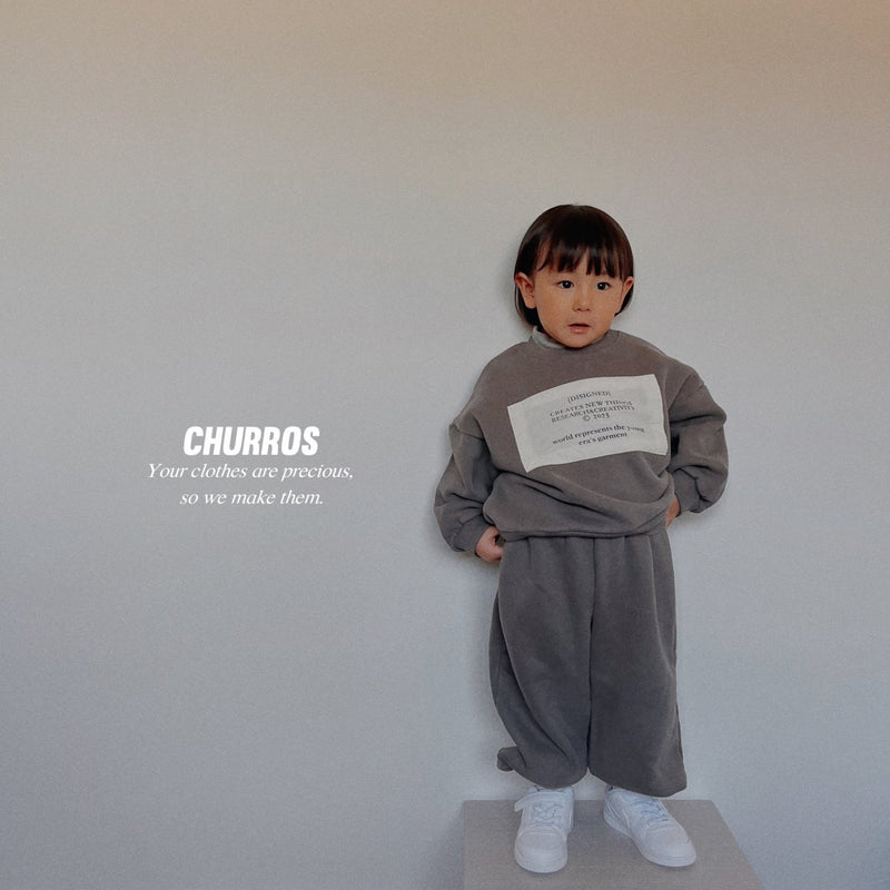 churros / patch jogger pants 【for kids , jr】