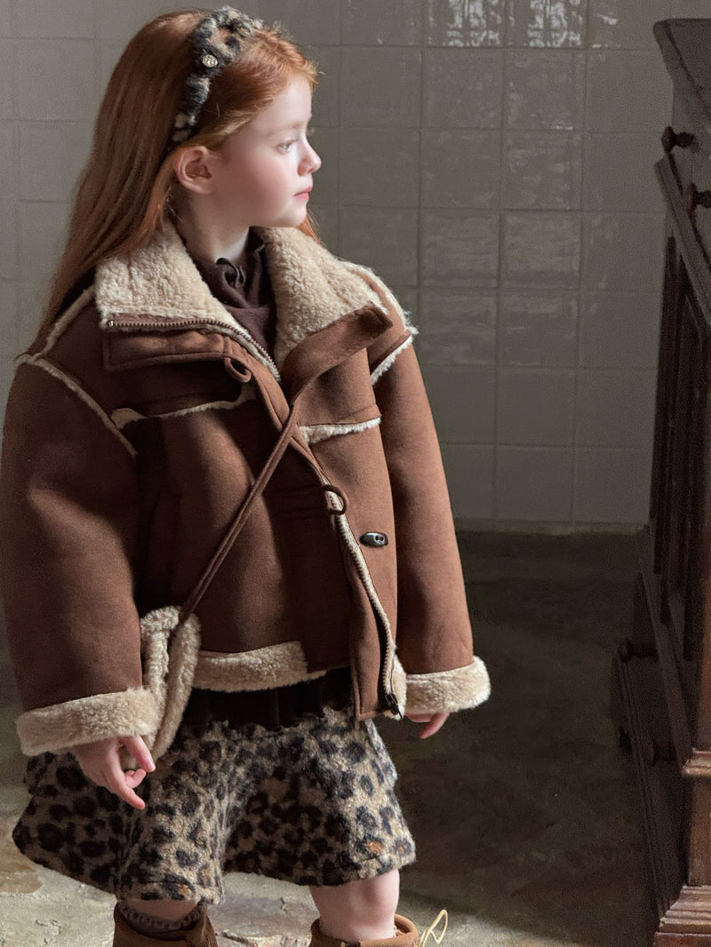 otaly / high neck mouton coat 【for kids , jr】