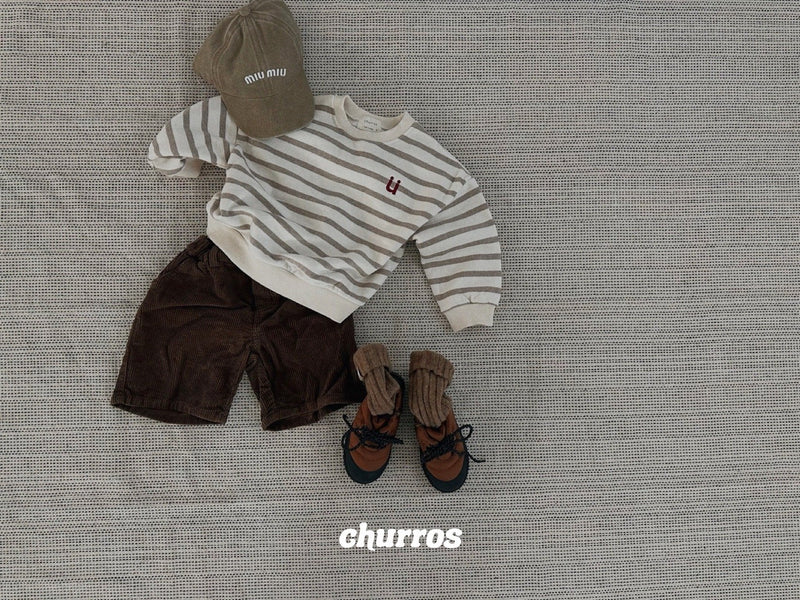 churros / U stripe mtm【for kids , jr】