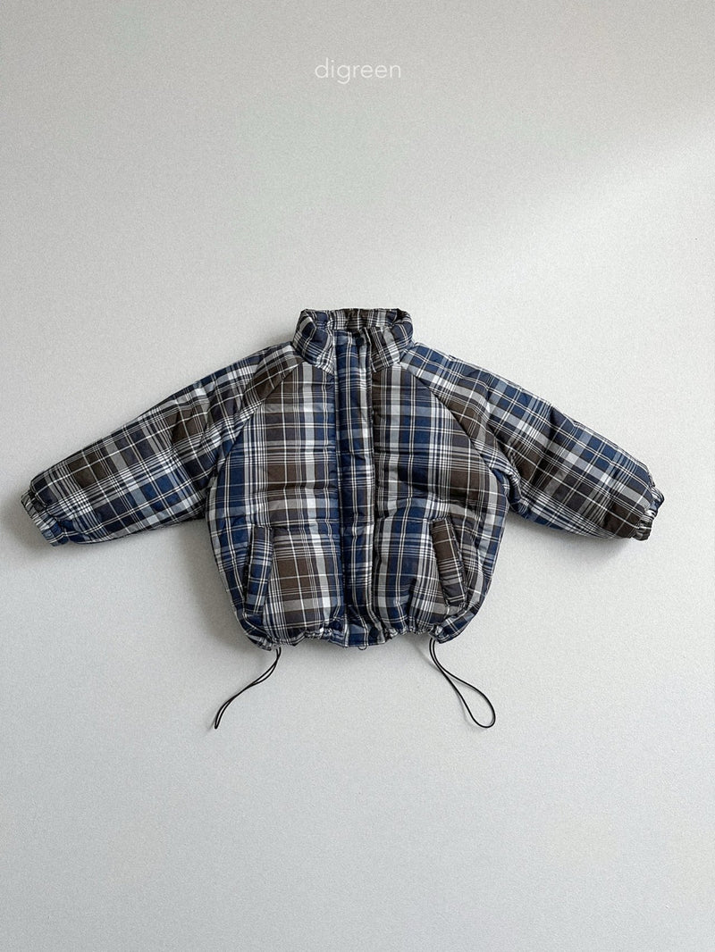 digreen / tori check padding【for kids】