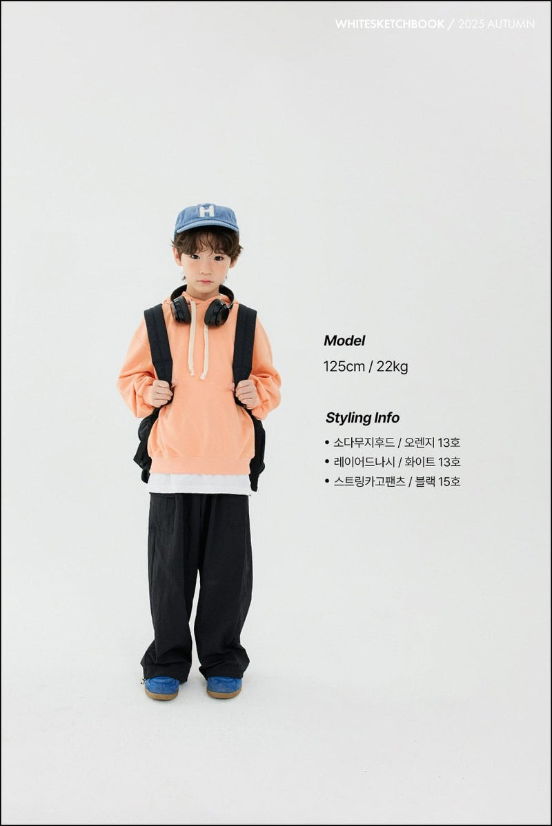 『8/31まで特別価格』white sketch book / soda muji hood mtm【for kids&Jr.】