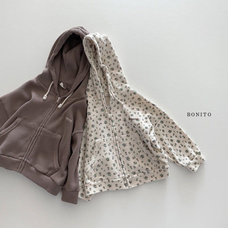 bonito / waffle hood zip up 【for kids&Jr.】