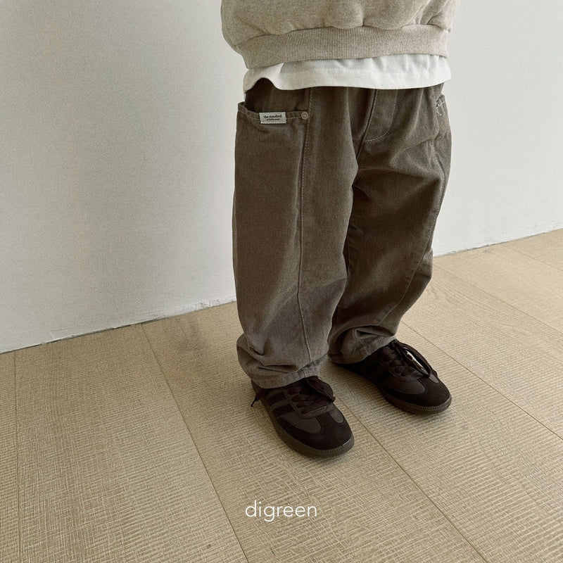 digreen / rivet pants