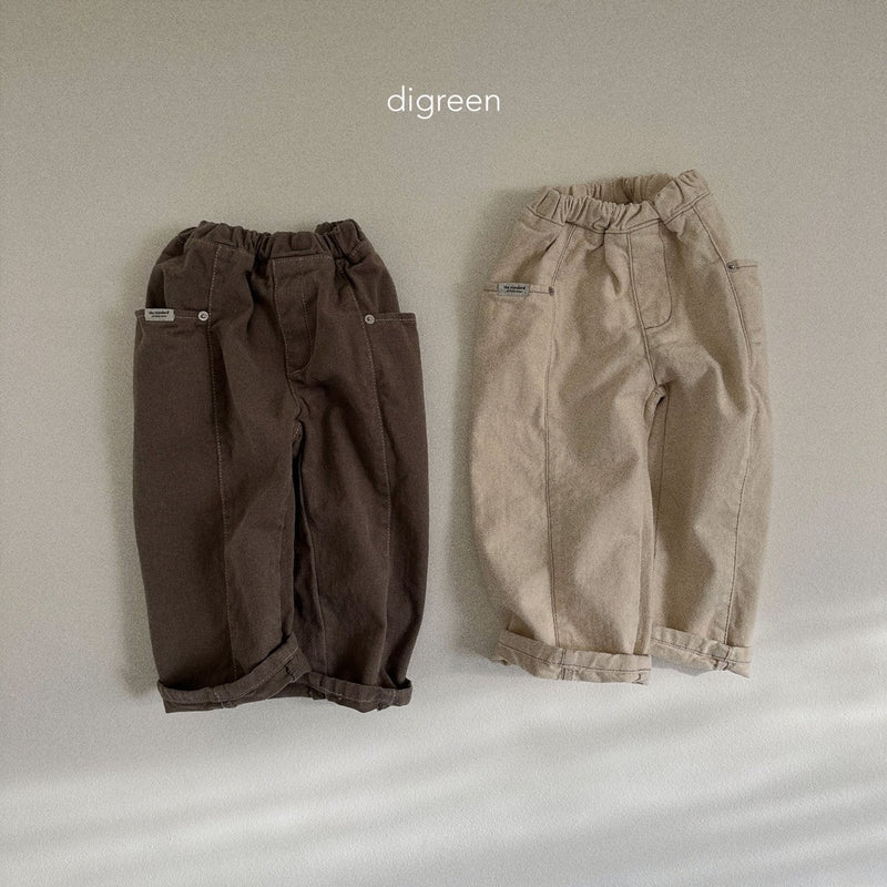 digreen / rivet pants