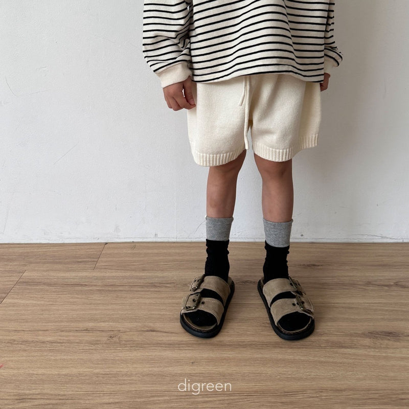 digreen / band knit pants