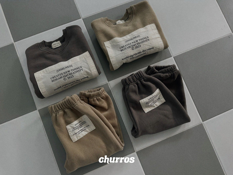 churros / patch jogger pants 【for kids , jr】