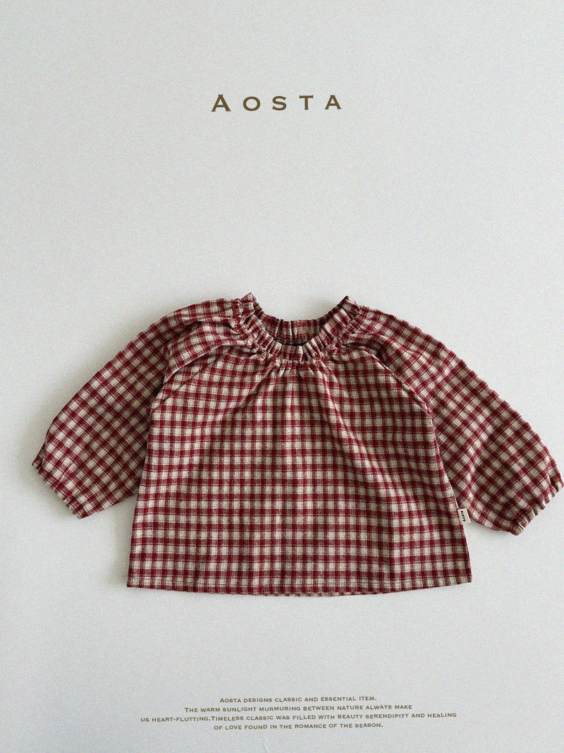 aosta / le check blouse