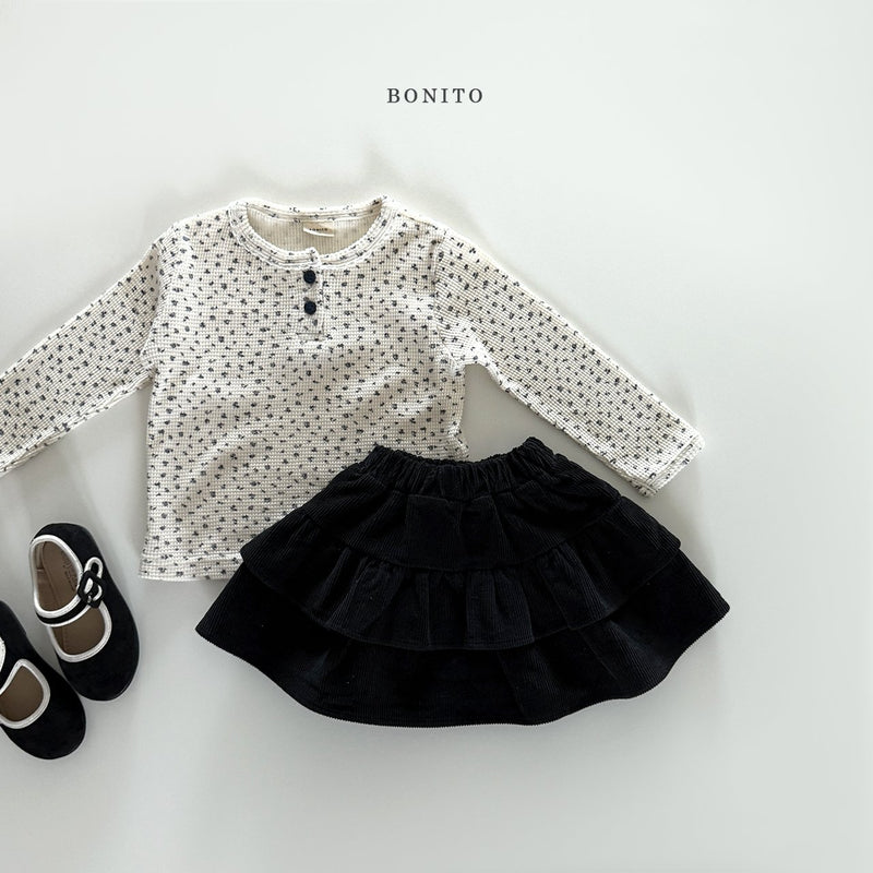 bonito / flower warp lace t【for kids&Jr.】