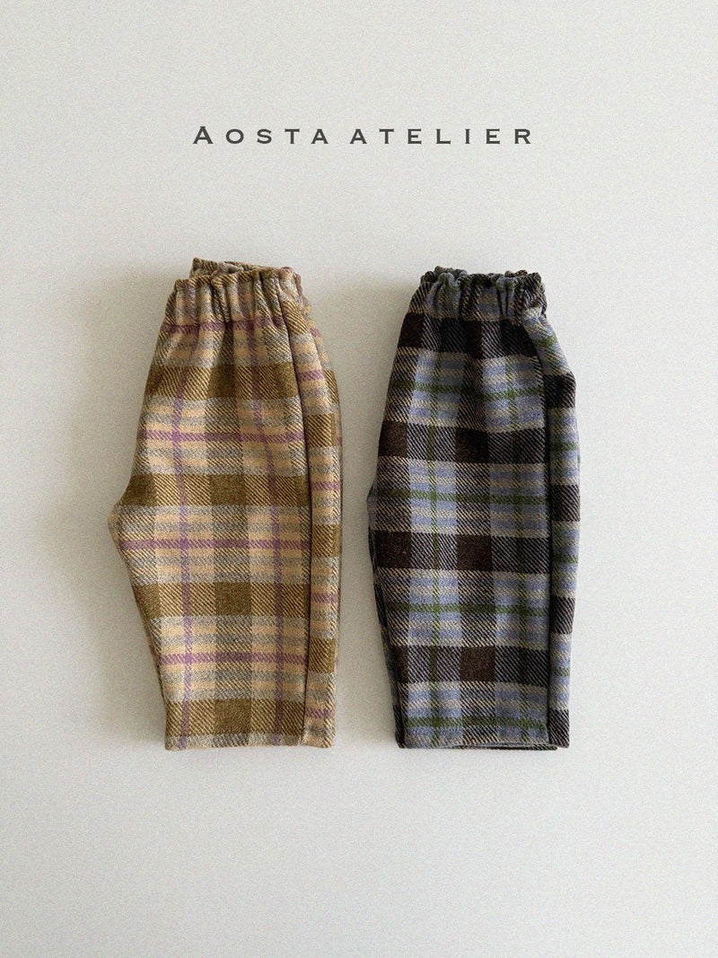 aosta / wool check pants