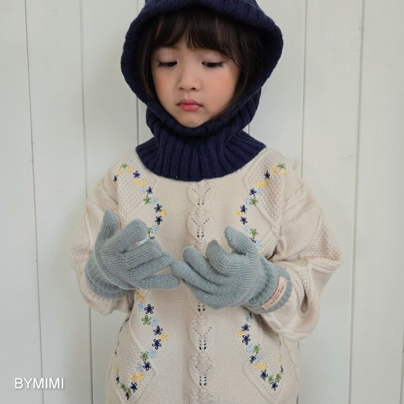 by mimi  / mini embroidery knit mtm【for kids , jr】