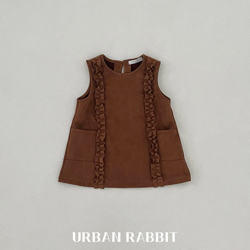 urban rabbit / suède frill one-piece【for kids & Jr.】
