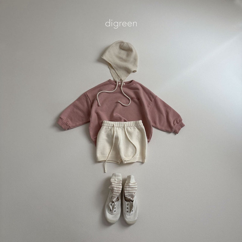 digreen / band knit pants