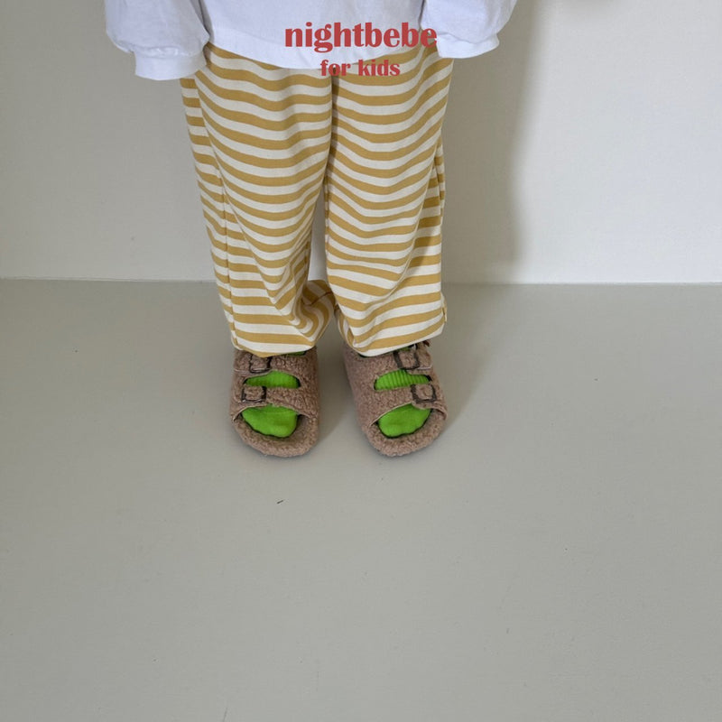 nightbebe / butter stripe jogger pants