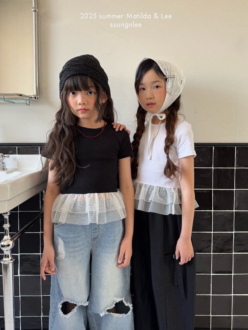 matilda & lee / flow crop tee【for kids&Jr.】