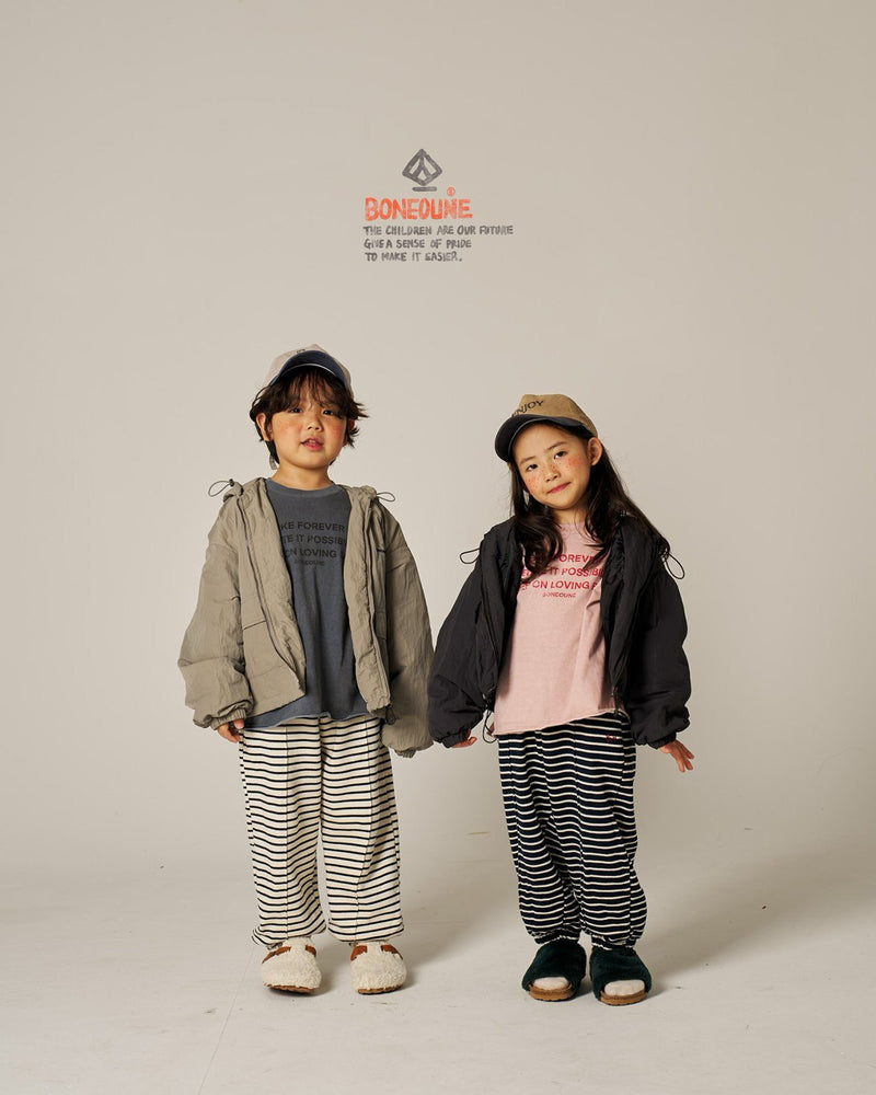 boneoune / wide crop pig tee【for kids, Jr. 】