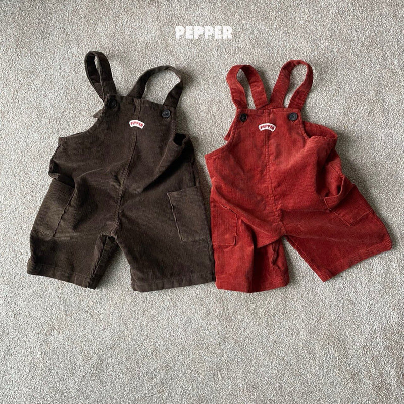 pepper / pepper corduroy overall